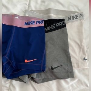 3 pair for small Nike spandex shorts